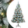 vidaXL Sapin de No&euml;l artificiel Vert et blanc 210 cm