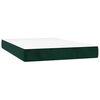 vidaXL Sommier &agrave; lattes de lit matelas et LED Vert fonc&eacute; 120x200 cm