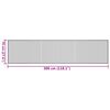 vidaXL Tapis rectangulaire gris 70x300 cm bambou