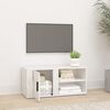 vidaXL Meuble TV Blanc brillant 80x31,5x36 cm Bois d'ingénierie
