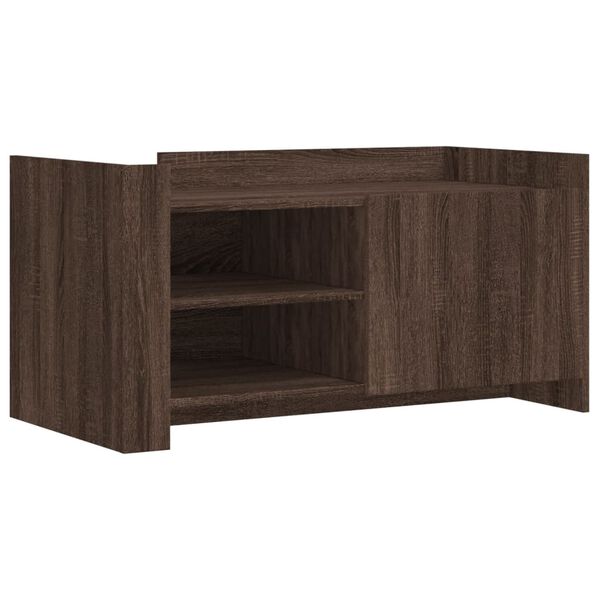vidaXL Table basse ch&ecirc;ne marron 100x50x50 cm bois d'ing&eacute;nierie