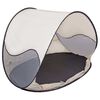 DERYAN Tente de plage escamotable avec moustiquaire 120x90x80 cm Cr&egrave;me