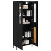 vidaXL Haut Armoire Ch&ecirc;ne noir 69,5 x 34 x 180 cm Bois d'ing&eacute;nierie