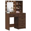 vidaXL Table de Toilette avec tiroir 2 pcs Marron 50 x 41 x 135 cm