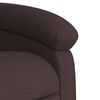 vidaXL Fauteuil de massage inclinable Marron fonc&eacute; Tissu