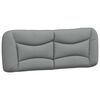 vidaXL Coussin de t&ecirc;te de lit Hvar gris clair 137 cm tissu