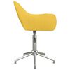 vidaXL Chaise pivotante de salle &agrave; manger Jaune Tissu