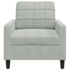 vidaXL Fauteuil Gris clair 60 cm Velours
