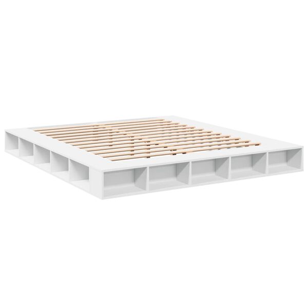 vidaXL Cadre de lit sans matelas blanc 200x200 cm