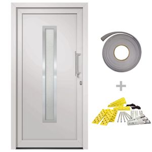 vidaXL Porte d'entr&eacute;e Blanc 98x190 cm