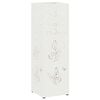 vidaXL Stand de Parapluie de Pluie Blanc 15,5 x 15,5 x 49 cm Acier