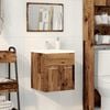 vidaXL Meuble lavabo de salle de bain vieux bois bois d'ing&eacute;nierie