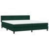vidaXL Sommier &agrave; lattes de lit et matelas vert fonc&eacute; 180x210cm velours