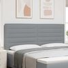 vidaXL T&ecirc;te de lit LED avec t&ecirc;te de lit Gris clair 200 cm Polyester