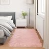 vidaXL Tapis en fausse Tafalla Rose 80 x 200 cm Polyester