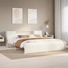 vidaXL Lit biblioth&egrave;que sans matelas blanc 200x200 cm bois pin massif