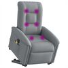 vidaXL Fauteuil inclinable de massage &eacute;lectrique Gris clair Tissu