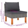vidaXL Salon de jardin 6 pcs avec coussins R&eacute;sine tress&eacute;e Gris