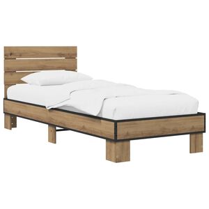 vidaXL Cadre de lit avec t&ecirc;te de lit Ch&ecirc;ne artisanal 80 x 200 cm