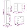 vidaXL Ensemble de meubles salle de bain 3 pcs bois d'ing&eacute;nierie