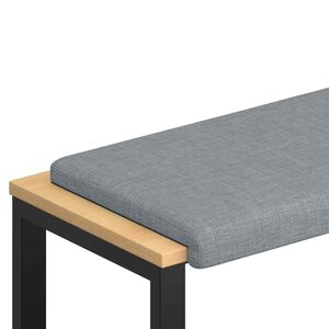 vidaXL Coussin de banc Tissu Gris clair Profondeur 35 cm