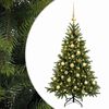 vidaXL Sapin de No&euml;l artificiel avec boules 120 cm 150 LED Blanc chaud