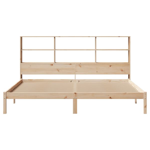 vidaXL Lit bibliothèque sans matelas 180x200 cm bois massif de pin