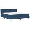vidaXL Lit boxspring avec matelas avec matelas Bleu 180 x 200 cm tissu
