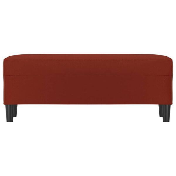 vidaXL Banc Rouge bordeaux 100x35x41 cm Similicuir