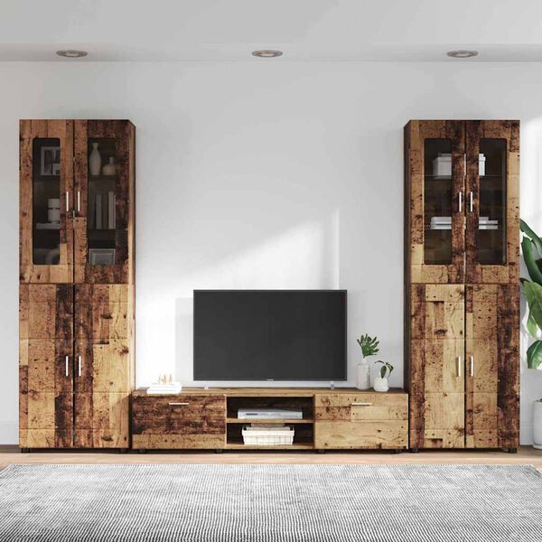 vidaXL Ensemble meuble TV FLORIN Bois ancien Bois d'ing&eacute;nierie
