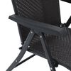 vidaXL Chaises pliables de jardin lot de 8 caf&eacute; noir r&eacute;sine tress&eacute;e