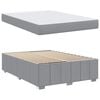 vidaXL Cadre de lit avec matelas Gris clair 160 x 200 cm tissu