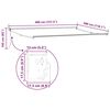 vidaXL Auvent R&eacute;tractable Gris clair 400 &times; 300 cm Tissu et acier