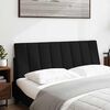 vidaXL Coussin de t&ecirc;te de lit Hanko noir 120 cm tissu