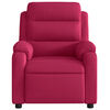 vidaXL Fauteuil de massage inclinable rouge bordeaux velours