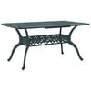 vidaXL Table de jardin vert 150x90x72 cm aluminium coul&eacute;