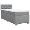 vidaXL Sommier &agrave; lattes de lit avec matelas Gris clair 100x200cm Tissu