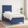 vidaXL Sommier &agrave; lattes de lit avec matelas Bleu 80x200 cm Tissu