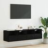 vidaXL Meubles TV muraux 2 pcs Ch&ecirc;ne noir 60 x 30 x 30 cm