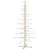vidaXL Arbre de No&euml;l en m&eacute;tal KUOPIO 210 cm Blanc chaud Acier Noir