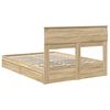 vidaXL Lit de Rangement Ch&ecirc;ne Sonoma 150 x 200 cm Bois d'ing&eacute;nierie