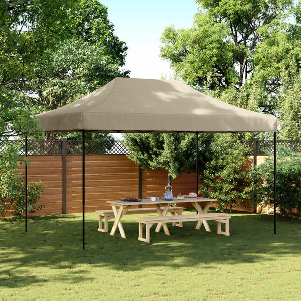 vidaXL Tente de r&eacute;ception pliable escamotable taupe 440x292x315 cm