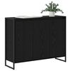 vidaXL Meuble d'appoint Ch&ecirc;ne noir 96,5 x 30 x 75 cm Bois d'ing&eacute;nierie