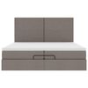 VidaXL Cadre de lit ottoman avec matelas taupe 200x200cm tissu