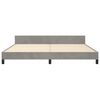 vidaXL Cadre de lit sans matelas gris clair 200x200 cm velours