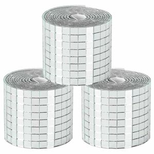 vidaXL Carreau de miroir mosa&iuml;que 3 pc Argent&eacute; 100 x 4 cm Verre