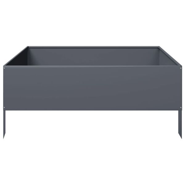 vidaXL Lit sur&eacute;lev&eacute; de jardin anthracite 100x100x25 cm acier