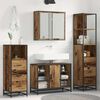 vidaXL Ensemble de mobilier de salle de bain 3 pcs Bois Ancien