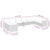 vidaXL Salon de jardin avec coussins 10 pcs beige résine tressée