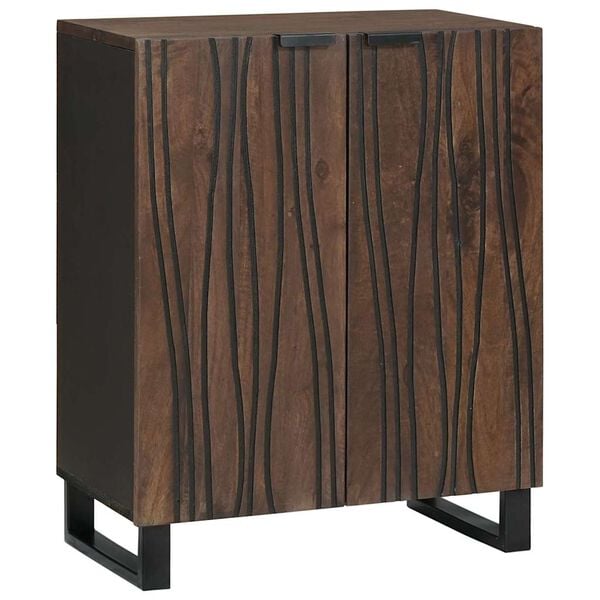 vidaXL Buffet Noyer 60 x 33,5 x 75 cm Bois de mangue massif